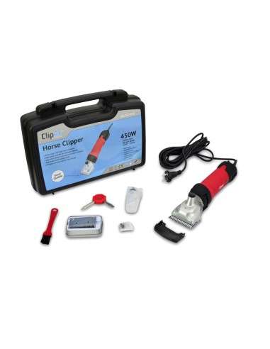 Clipex - Esquiladora Eléctrica Para Caballos 450W, 220V, Fácil De Usar, Sistema Anti-calentamiento, Cable Largo 5.5m, Ligero 1,3kg, Trasquiladora, Máquina De Pelar Caballos