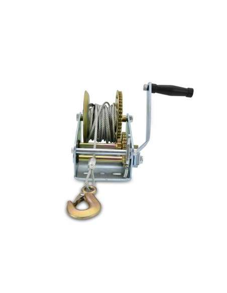 Cabrestante Manual de Arrastre 1134Kg WinchPro - Cabrestante Manual 1100kg/2500lbs, Cabrestante Manual Con Cuerda De Acero De 10m, Atv, Buggies, Remolques, Quads Y Barcos