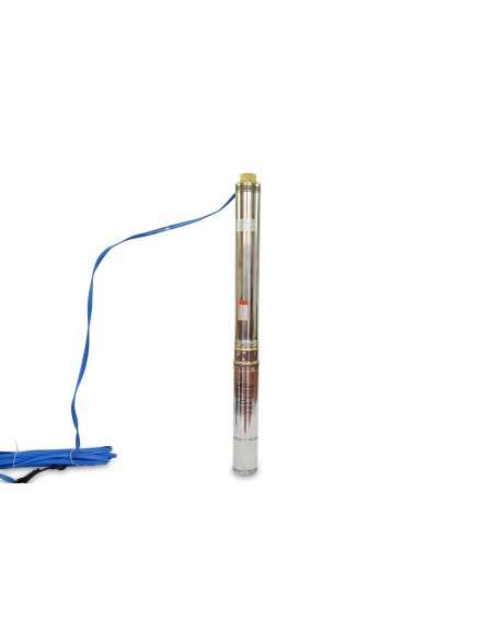 Grandmaster - Bomba De Agua Sumergible Para Pozo, 1100W/1.5CV, 6m3/h, Acero Inoxidable, Profundidad Máxima 40m, Cable Eléctrico 22m, 2850RPM, IP68, Bomba Eléctrica 1,5" , 16 Impulsores