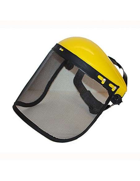 Visor de protección con malla, máscara, Casco de seguridad con visera de malla ajustable para motosierra Jardinería Desbrozadora