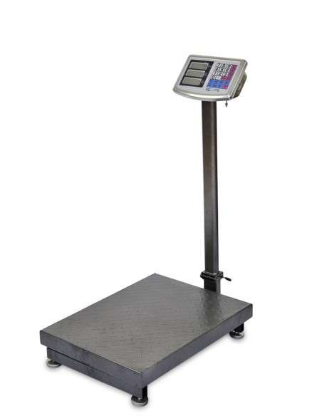 Grandmaster - Báscula Industrial 500kg/100g, Pantalla LCD Digital De Doble Cara, Plegable, Balanza De Plataforma Reforzada De Acero 45x60cm, Báscula De Paquetes Postales De Alta Resistencia Para Pesaj