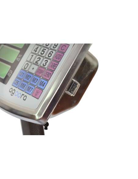 Grandmaster - Báscula Industrial 500kg/100g, Pantalla LCD Digital De Doble Cara, Plegable, Balanza De Plataforma Reforzada De Acero 45x60cm, Báscula De Paquetes Postales De Alta Resistencia Para Pesaj