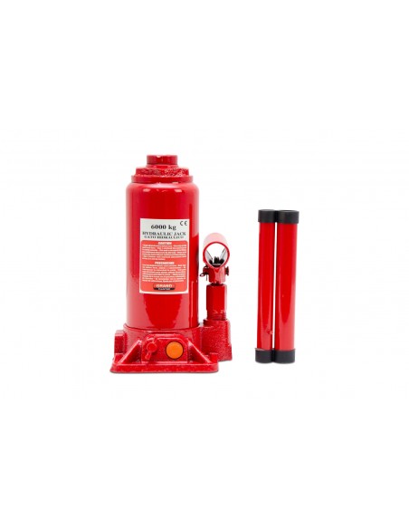 Grandmaster - Gato Hidráulico Para Coche 6t (6000kg), Altura De Elevación Mín./Máx. 200mm-405mm, Gato De Coche Con Válvula De Seguridad, Gato Hidráulico De Botella