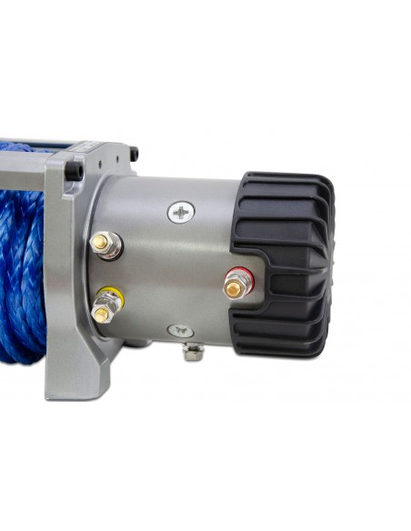 WinchPro - Cabrestante Eléctrico 12V 5900kg/13000lbs, 26m De Cuerda De Dyneema Sintética, 2 Mandos A Distancia Incluidos (1 Inalámbrico, 1 Cable), Para Offroad, 4x4, Remolques