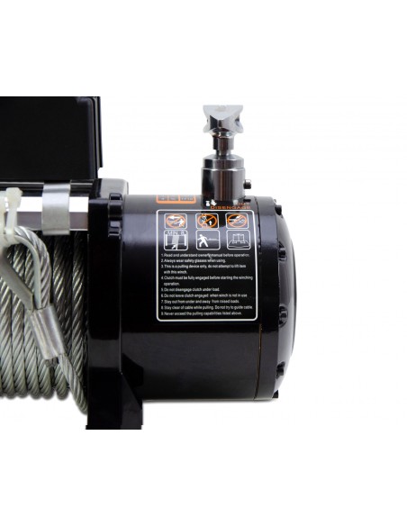 WinchPro - Cabrestante Eléctrico 12V 2700kg/6000lbs, 24m De Cuerda De Acero, 2 Mandos A Distancia Incluidos (1 Inalámbrico, 1 Cable), Ideal Para Atv, Buggies, Remolques, Quads Y Barcos